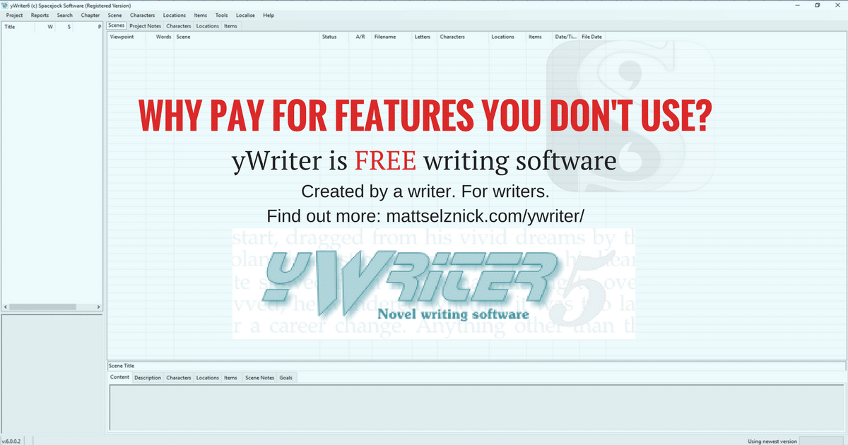Creative Writers! yWriter Is A Free Alternative To Paying For Scrivener